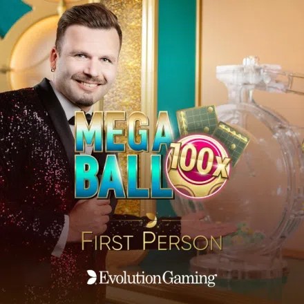 First Person Mega Ball casino game by Evolution – featured logo at Melbet Casino